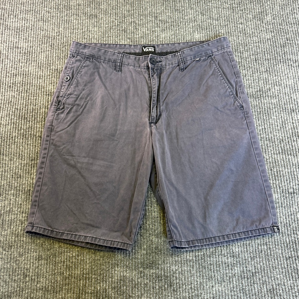 VANS CHINO SHORTS 36 CHARCOAL GRAY 100% COTTON VN0004Q7IGV OFF THE WALL CASUAL